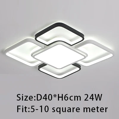40cm Modern Ceiling Lights For Living Room Bedroom Study Room Corridor White black surface mounted Ceiling light parlour lighting - Цвет корпуса: 40cm