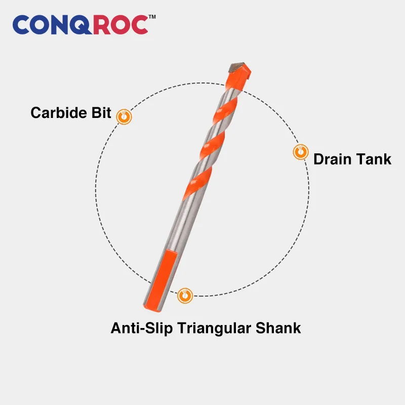 5 шт. 6 мм до 12 мм многофункциональные сверла для стекла набор спиральных бит для керамической плитки бетона стекла мрамора