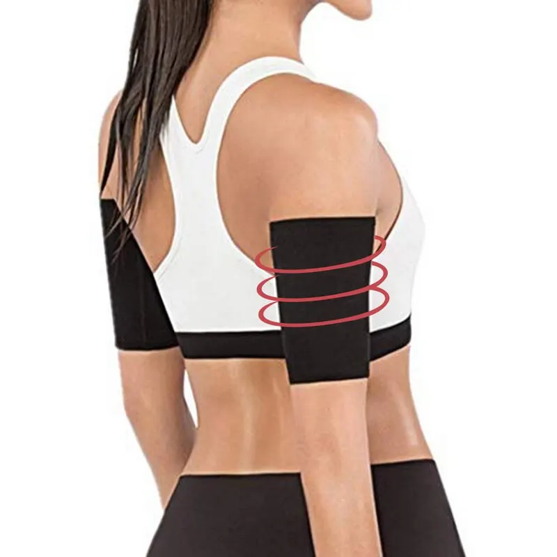 Women Slimming Arm Sleeves Sweat Sauna Running Arm Warmers Sport Sleeve Pad Pocket Neoprene Protective Band slimming trimmer