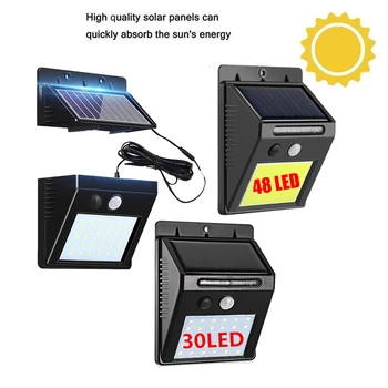 

48/30 LED Solar Light Solar PIR Motion Sensor Lamp IP65 Waterproof Outdoor Garden Yard Lamp Emergency Security Light Solar Lamp