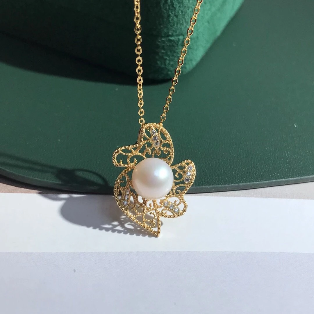 

Основа для крепления кулона из серебра 925 пробы, с жемчугом, нефритовым агатом