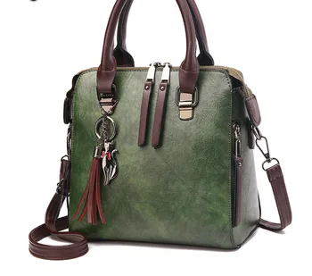 

Vintage PU Leather Ladies HandBags Women Messenger Bags TotesTassel Designer Crossbody Shoulder Bag Boston Hand Bags Hot Sale