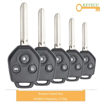 

KEYECU 5PCS, Remote Control Key for Subaru Forester Impreza 2013 2014 2015 2016 2017, Fob 3 Buttons - 433MHz Frequency - G Chip