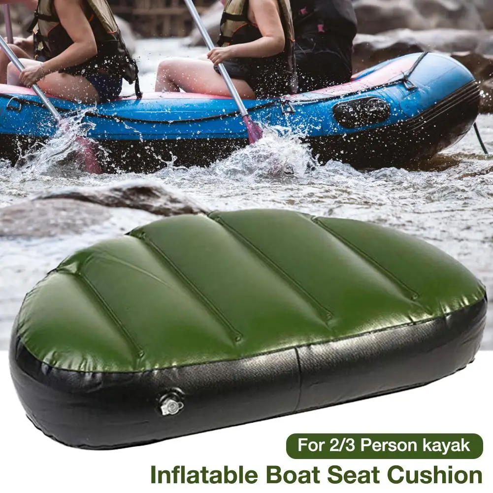 Inflatable Seat Pillow Fishing Boat Kayak Rowing Air Cushion Mat Water Boat 