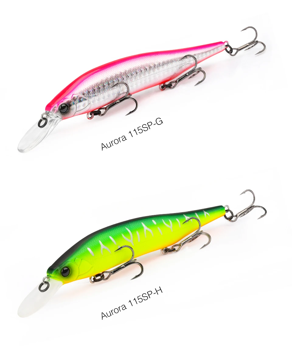TSURINOYA 115SP Suspending Minnow Jerkbait AURORA 115 mm 17,2 g Künstliches Gewichtssystem Harte Köder Weitwurf-Wobbler – Detail 21