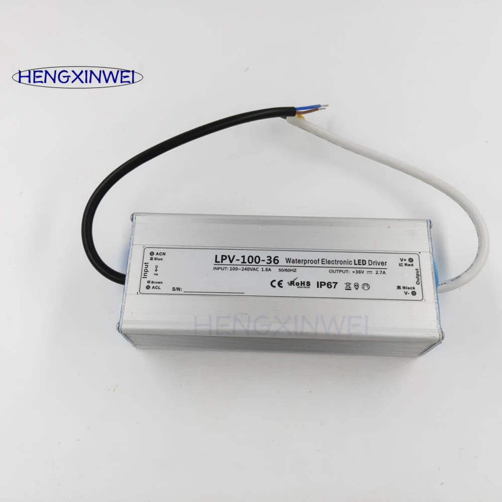 LPV-100-12 LPV-100-24 100 Вт водонепроницаемый наружный одновыходной импульсный источник