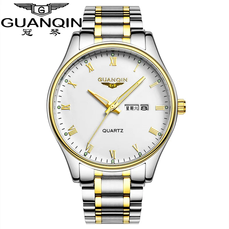 

Switzerland Import Steel Belt Quartz MEN'S Watch Top Grade Simple Night Light Top Grade Quartz Watch Waterproof Business Watch