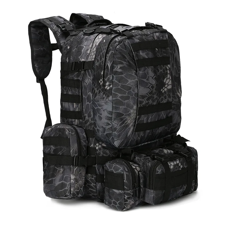 55L Molle военный рюкзак SWAT армейская полевая камуфляжная дорожная Сумка Многофункциональная двойная сумка большой емкости ACU рюкзак - Цвет: only bag