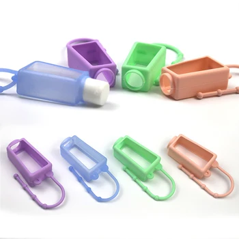 

2/5pcs Silicone Hand Sanitizer Perfume Holder 30ml Empty Bottle Portable Refillable Bottle Detachable Cover Bath Body Works