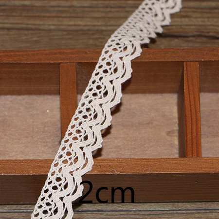 2cm 5yards 2-6 см, 5 ярдов, бежевое кружево высокого качества, хлопковое кружево, шитье, домашний интерьер, аксессуары для одежды, материал для рукоделия - Цвет: 2cm 5yards