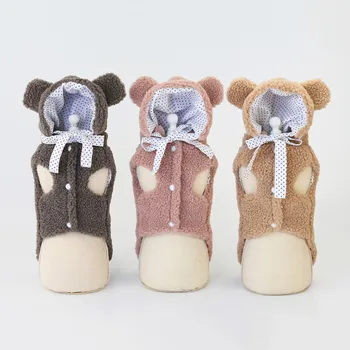 

Dog Jacket Coat Cat Costume Winter Coverall Double Thick Chihuahua Pets Dog Thickening Costume Velvet Clothes