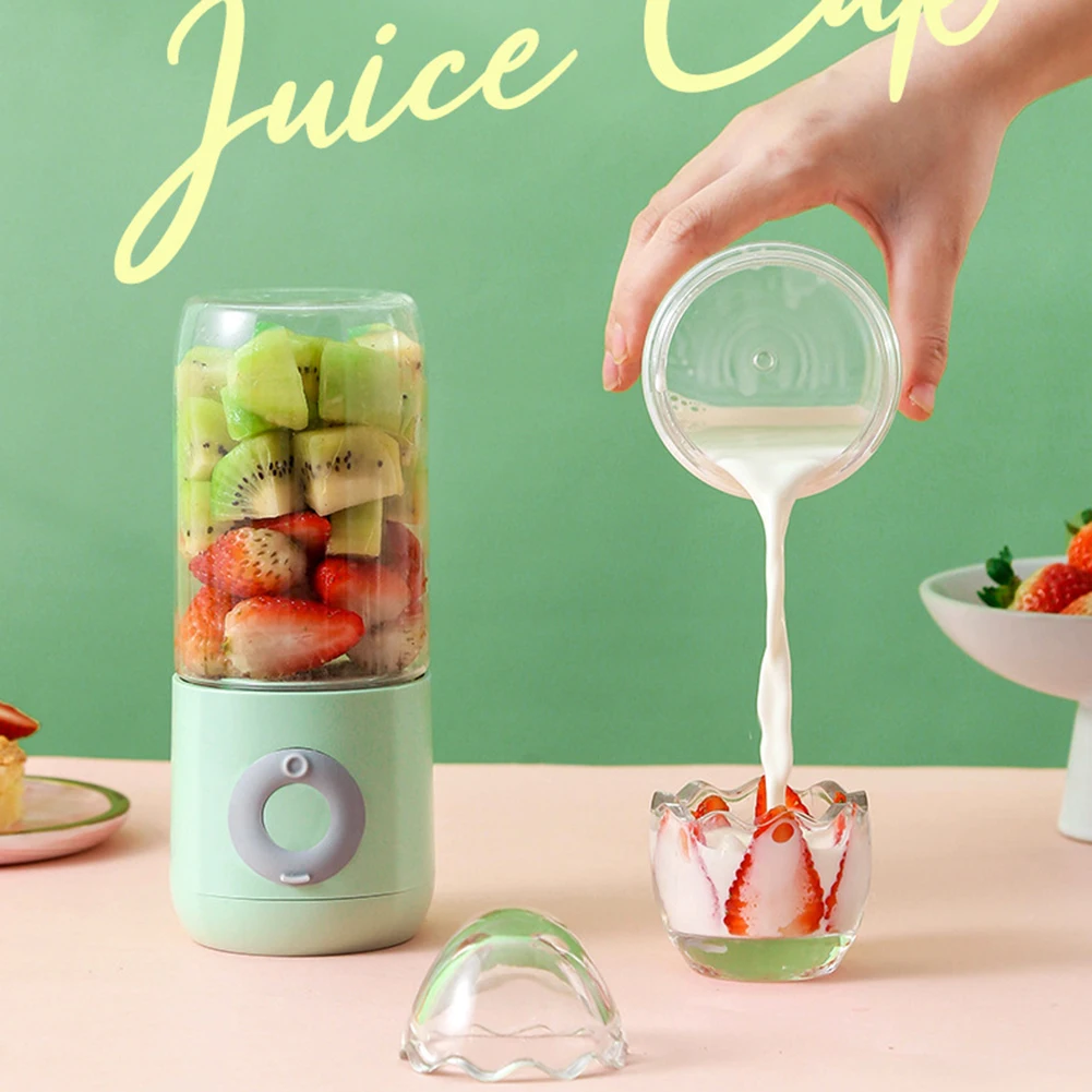 Licuadora portátil recargable por USB, miniprocesador eléctrico de alimentos para batidos, exprimidor de frutas portátil para el hogar, 500ml