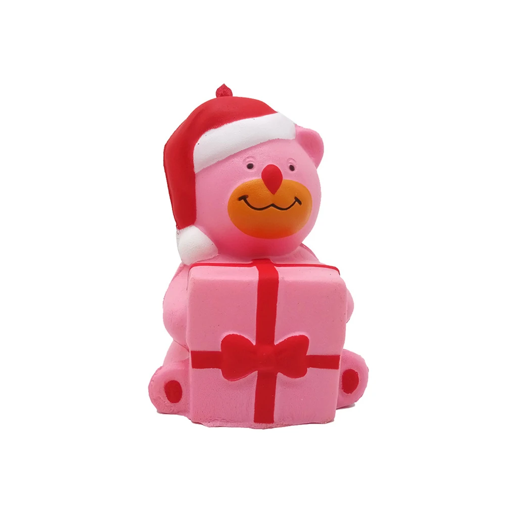 pink 1 шт. Squishies медленно поднимающийся Jumbo Kawaii милый Медведь кремовый аромат для детей Рождественская вечеринка игрушки снятие стресса игрушка - Цвет: pink