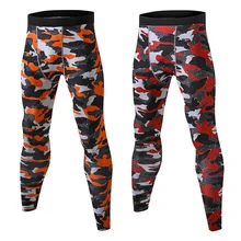 Камуфлированные облегающие штаны для бега Для мужчин обучение Фитнес Спортивные леггинсы для спортивного зала, для пробежки, штаны для мальчиков, спортивная одежда для йоги
