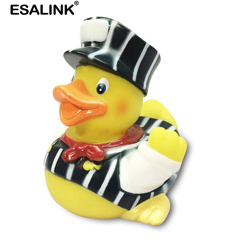 ESALINK 9 см Детские Игрушки для ванны ПВХ Резиновая Утка шапка игрушка детей