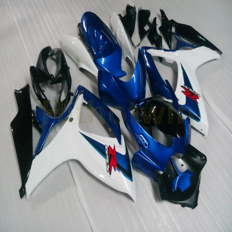 Пользовательский капот мотоцикла для GSX-R600750 2006-2007 K6 ABS пластик обтекатель литья прессформы глянцевый черный - Цвет: N