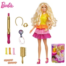 Оригинальная кукла Барби и игровой набор с завитками, модный стиль, красивая принцесса, игрушки, подарок на день рождения, куклы для девочек, Boneca