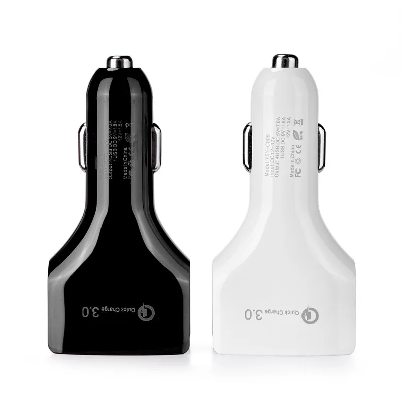 1M type c usb быстрая зарядка для samsung S8 S9 A50 huwei P20 P30 Pro honor 9 10 OnePlus 7 5T lg g6 g5 QC 3,0 4-USB быстрое автомобильное зарядное устройство