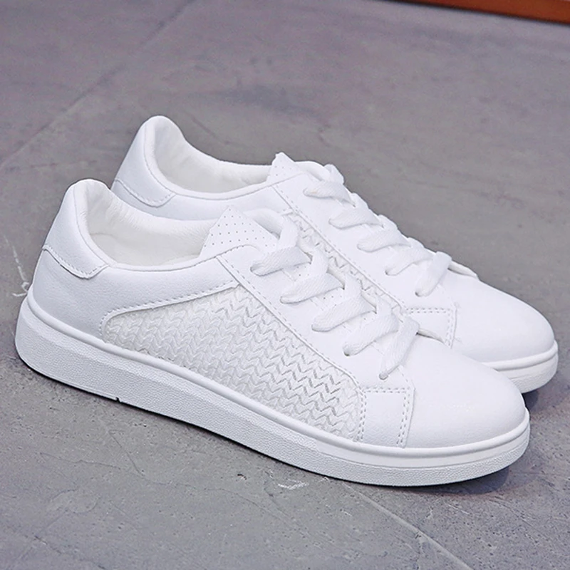 Sneakers Women Breathable Mesh Summer Autumn Women Causal Shoes Fashion White Leather Flat Walking Female Vulcanize Shoes VT1247 (3)