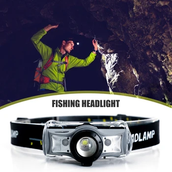 

USB Rechargeable Headlight Motion Sensor LED Headlamp Head Torches Fishing for Outdoors Camping Hiking Accessories