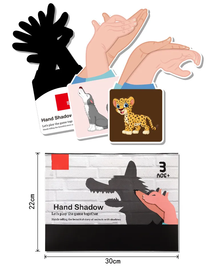 Креативные игрушки DIY Shadow Puppets театральный детский Сказочный проектор художественная игрушка для рукоделия Обучающий набор рукоделия для детской семейной игры - Цвет: Hand Shadow Set