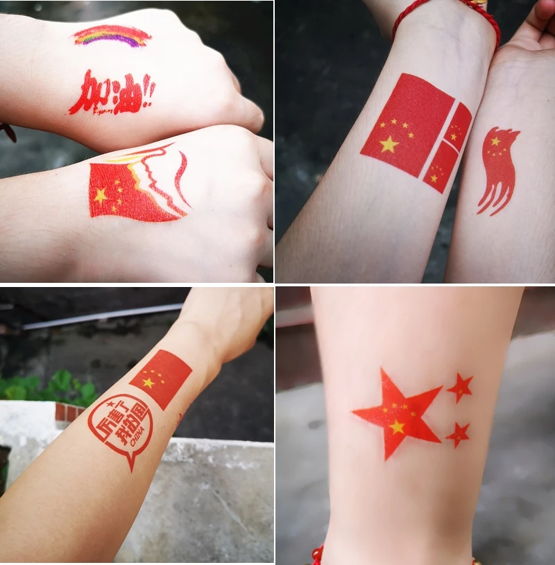 Custom National Flag Club Temporary Tattoo Sticker for Football Basketball  Concert  China Tattoo Decals and Tattoo Sticker price