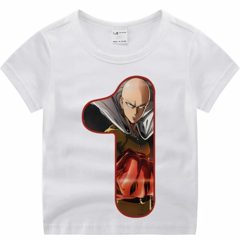 Футболка для мальчиков и девочек с изображением одного человека на день рождения, с номером, топы с короткими рукавами для дня рождения, Детские маски, подарок на день рождения, Прямая поставка - Цвет: P259-1-white
