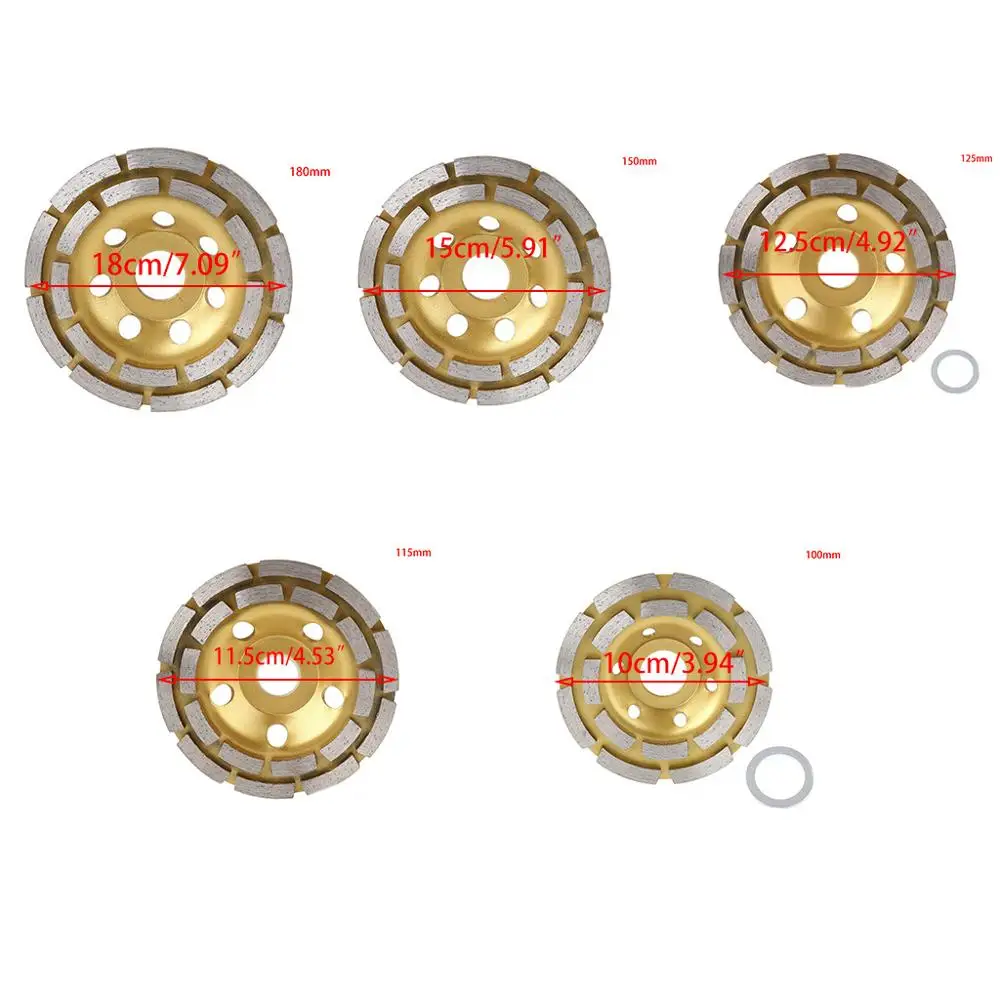 Diamond Segment Grinding Wheel Discs 4/" Grinder Cup Concrete Stone Cut Tools