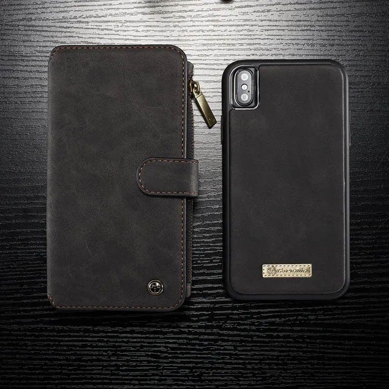 

CaseMe for Iphone X XS Max XR Luxury Leather Magnetic Multifunction Flip Wallet Card Slot Phone Case for IPhone 11 Pro 8 7 Plus