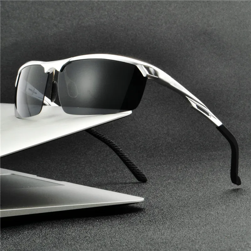 Новые Классические поляризационные солнцезащитные очки для мужчин и женщин, для вождения, алюминиевая оправа магния, солнцезащитные очки мужские очки UV400 NX - Цвет линз: silver