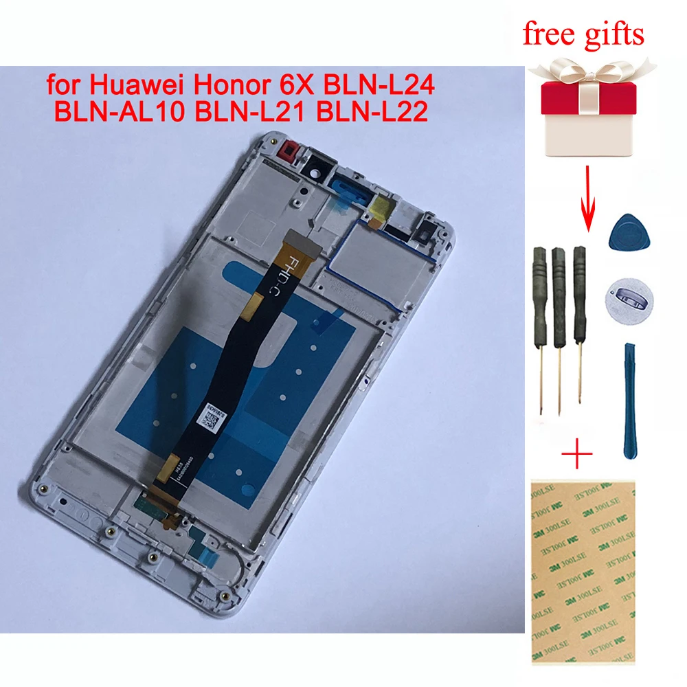 Для Huawei Honor 6X ЖК-экран BLN-L24 BLN-AL10 BLN-L21 BLN-L22 панель ЖК-дисплея с сенсорным экраном