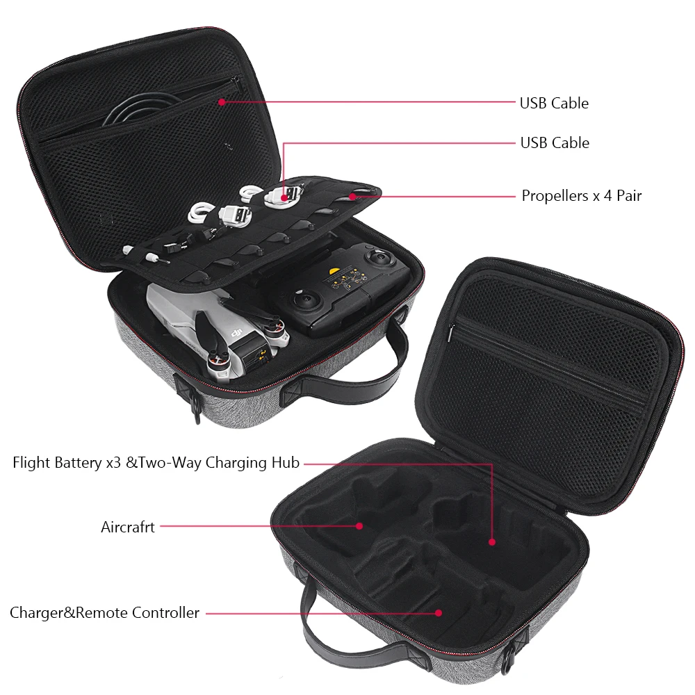 Портативный чехол для Mavic Mini, водонепроницаемый чехол для переноски, Защитная сумка для хранения, противоударный Дорожный Чехол для DJI Mavic Mini Drone