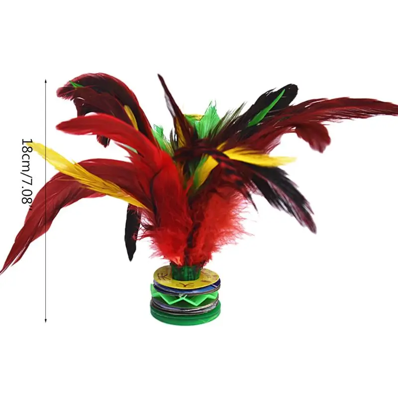 5pcs Colorful Feathers Shuttlecock Chinese Jianzi Foot Sports Outdoor Toy Game Q1FF feather shuttlecock jianzi shuttlecock