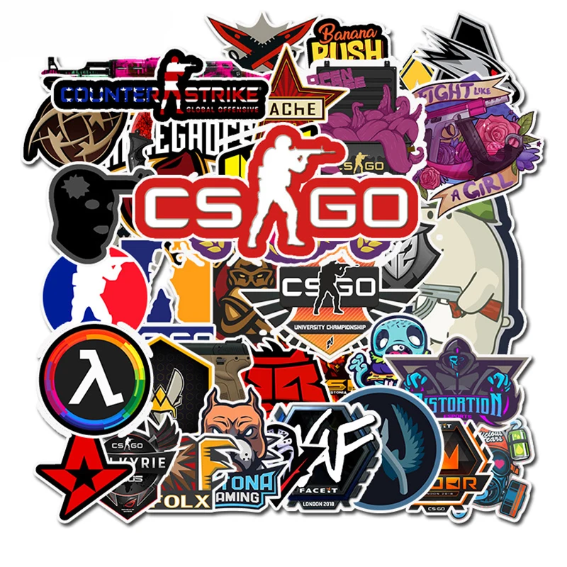 50 шт. анимация CS Go стрельба игра наклейка мальчик игра наклейка чемодан скейтборд ноутбук моделирование автомобиля граффити ПВХ наклейка