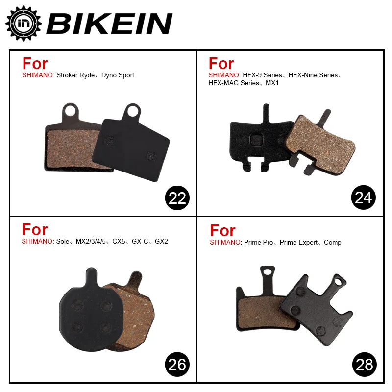BIKEIN-4 пары(8 шт.) велосипедные MTB велосипедные дисковые Тормозные колодки для Hayes Stroker Ryde, HFX MX1 подошва CX5 GX2; Prime Pro запчасти для велосипеда