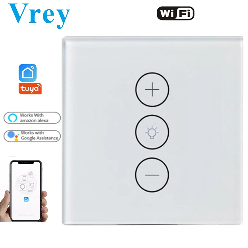 Smart WIFI Dimmer Touch Switch Support Multiple Types of Light switches
