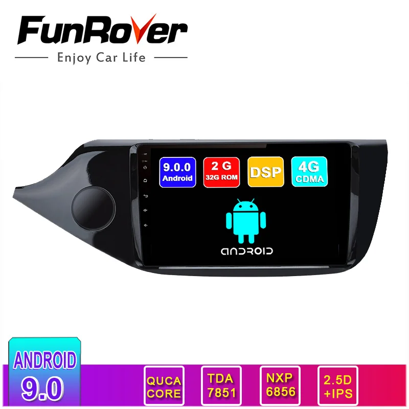 

FUNROVER 2 DIN Android 9.0 2.5D+IPS Car Radio Multimedia Player Navigation GPS For KIA Cee'd CEED JD 2012 2013-2016 no dvd rds