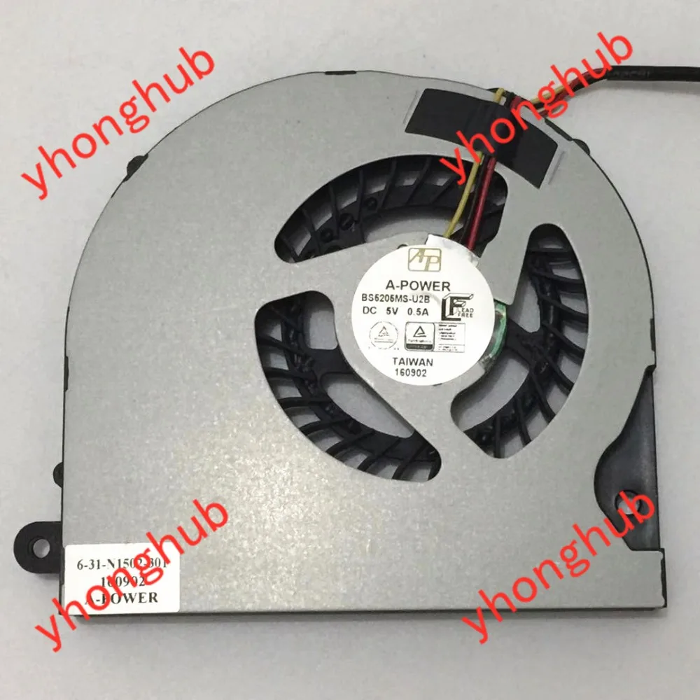 A-Мощность BS5205MS-U2B 6-31-N1502-301 сервер ноутбук охлаждающий вентилятор DC 5V 0.50A 3-жильный