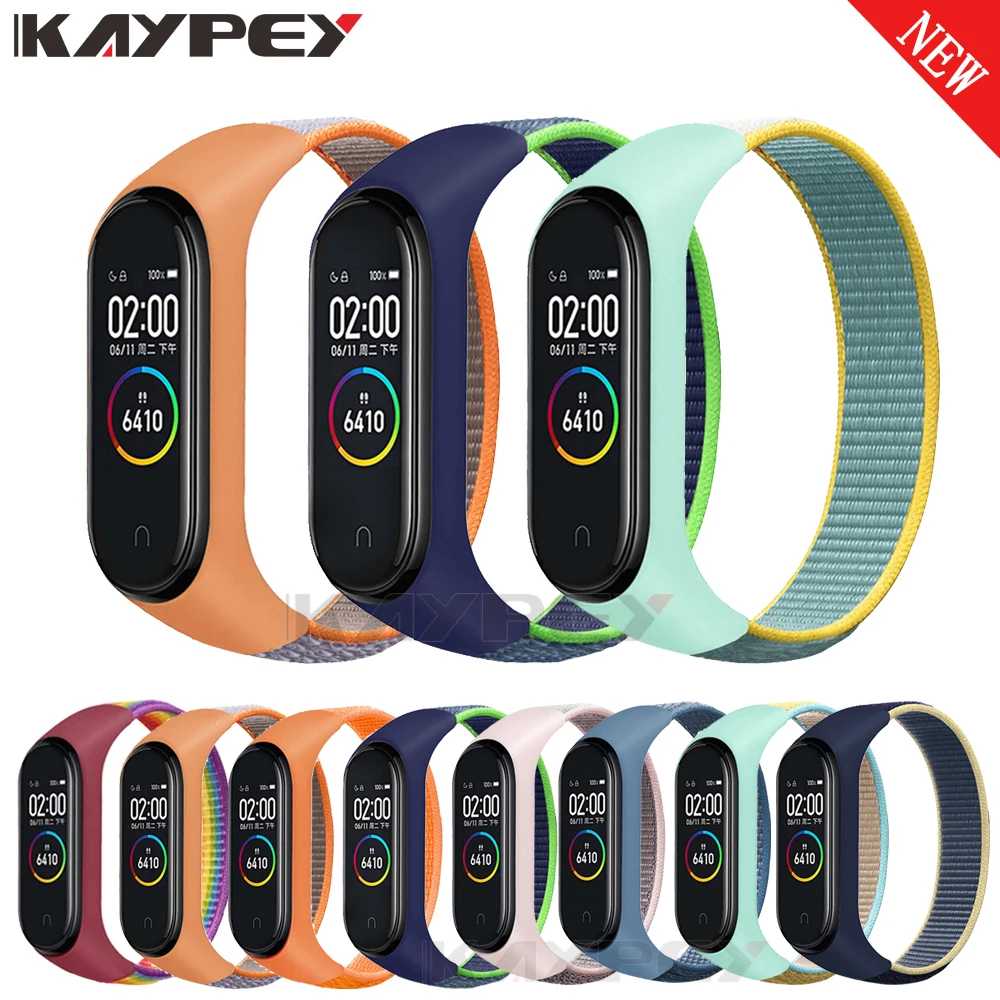Нейлоновый ремешок для Xiaomi Mi band 6 5 NFC сменный Браслет band4 corea Воздухопроницаемый