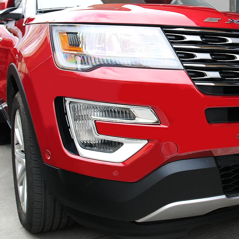 ABS Хром Передняя противотуманная фара накладка 2 шт для Ford Explorer 2016 2017 2018