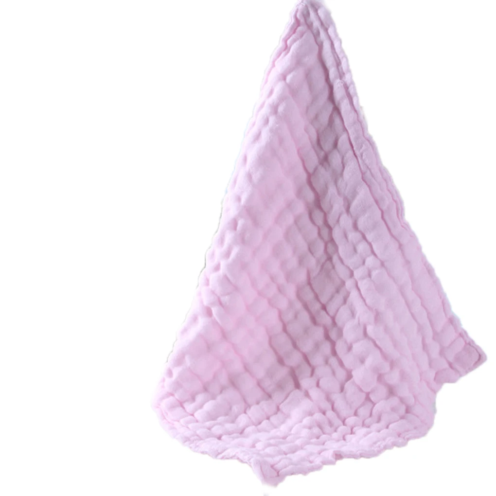 pink Детский носовой платок, квадратное полотенце, хлопковое детское полотенце для лица, тканевая салфетка, ткань для мытья, хлопок, для Кормление купание, детские полотенца для лица - Цвет: pink