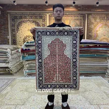 Yilong 2'x3' ручной персидский ковер Восточное Древо жизни шелковый ковер(HF128B