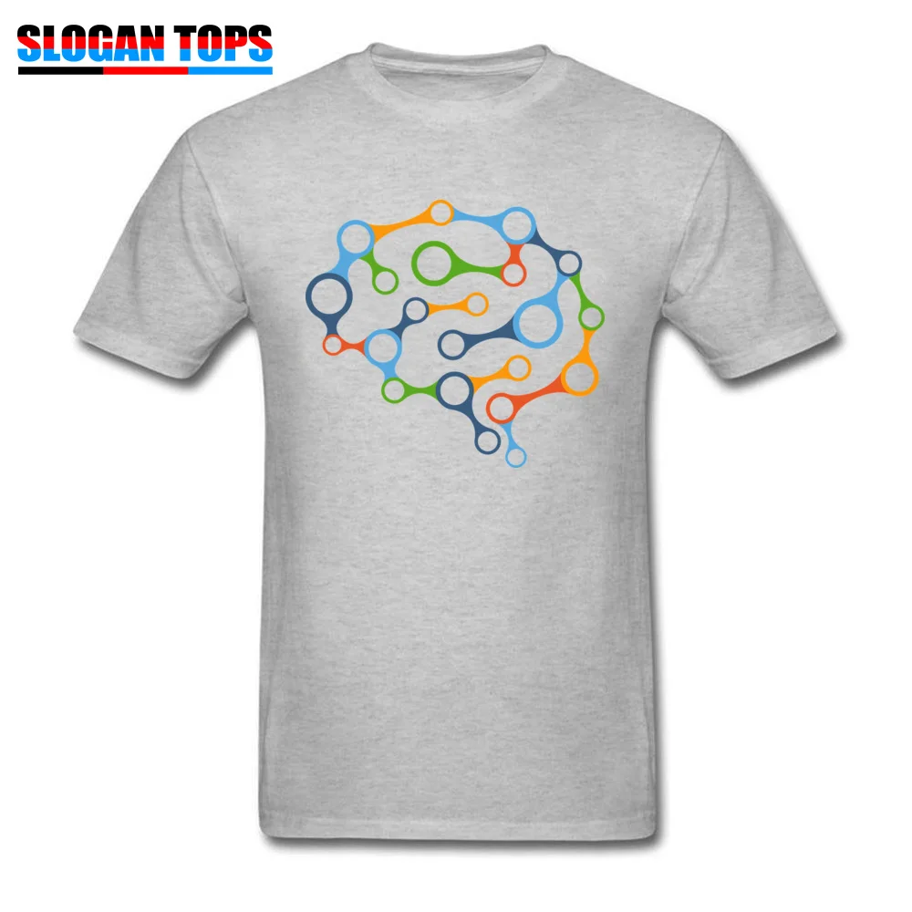 Tops & Tees brain 2029391_960_720 Fall 2018 Normal Short Sleeve 100% Cotton Round Collar Adult T Shirts Normal Tee Shirts brain 2029391_960_720 grey