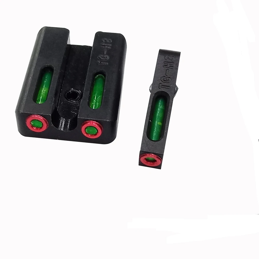 Magorui волоконно-оптический прицел-красный/зеленый передний задний прицел для Glock - Цвет: Green Fiber