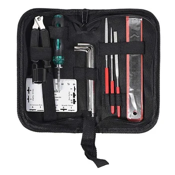 

Guitar Repairing Maintenance Tool Kit Includes String Organizer String Action Ruler Gauge Measuring Tool Hex Wrench Set Files fo