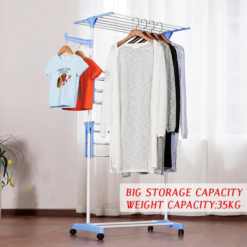 GIANTEX Clothes Hanger Coat Rack Floor Hanger Storage Wardrobe Clothing Drying Racks porte manteau kledingrek perchero de pie