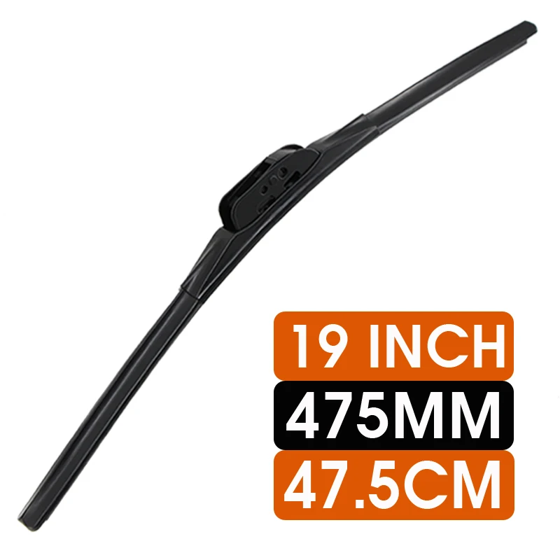 19 Inch 475mm Зимняя щетка стеклоочистителя для автомобиля, u-образный крючок, натуральный каучук, стеклоочиститель 1" 16" 1" 18" 1" 20" 2" 22" 2" 26" 2", автомобильные аксессуары - Цвет: 19 Inch 475mm