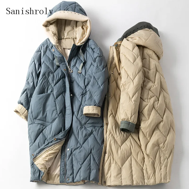 Sanishroly 2020 Women Knitted Patchwork Hooded