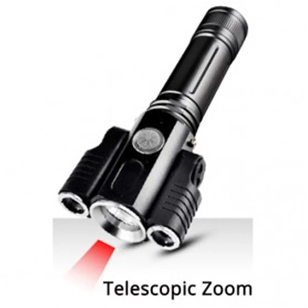 Adjustable Angle Bicycle Lights MTB Bike Front Light 3 LED T6 Flashlight USB Charging Cycling Lamp With 18650 Battery Torch