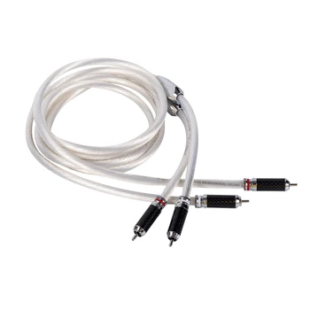 

2020 High-end France AUDIOMECA Single Crystal Silver Audio Cable HIFI Double RCA Signal Line Rca Cable